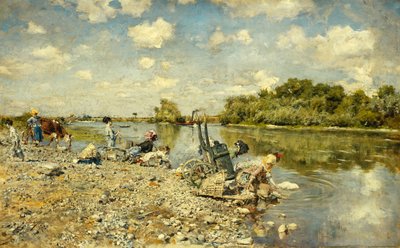 洗衣店; La Lavandaie，1874年 作者 乔凡尼·博尔迪尼（Giovanni Boldini）