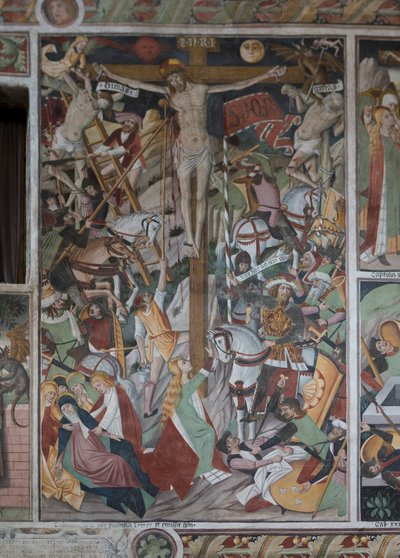 Crucifixion, c.1492 (fresco) 作者 乔凡尼·卡纳维西奥（Giovanni Canavesio）