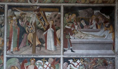 基督受难场景，约1492年（壁画）。 作者 乔凡尼·卡纳维西奥（Giovanni Canavesio）