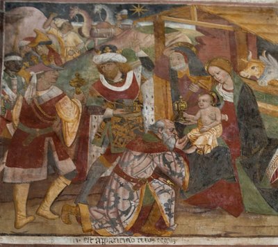 三王的崇拜，c.1492 作者 乔凡尼·卡纳维西奥（Giovanni Canavesio）