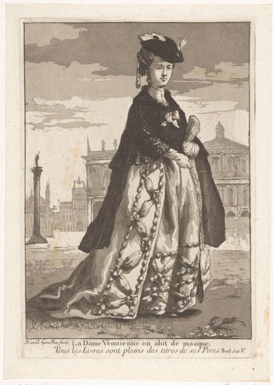 威尼斯夫人
La Dame Venitienne en abit de masque（物上标题）
Divers Portraits（系列名称） 作者 尼古拉斯·布瓦洛