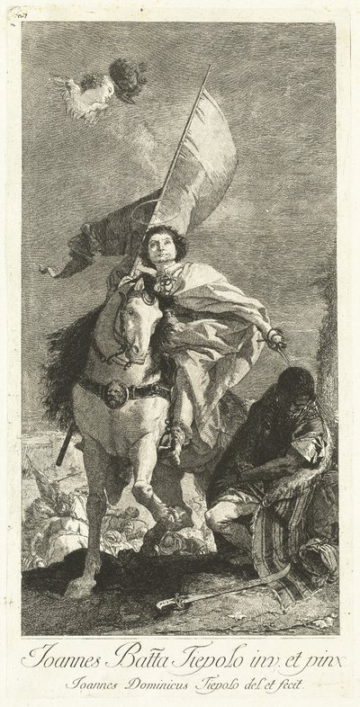 孔波斯特拉的圣雅各布 作者 Giovanni Domenico Tiepolo after Giovanni Battista Tiepolo