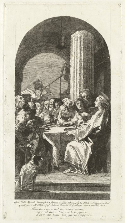 最后的晚餐 作者 Giovanni Domenico Tiepolo 在 Giovanni Battista Tiepolo 之后