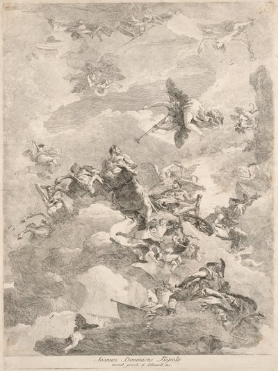 海格力斯的胜利 作者 Giovanni Domenico Tiepolo 在 Giovanni Battista Tiepolo 之后