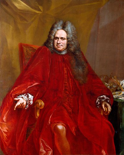 贝内代托·维亚莱 (Benedetto Viale，约 1660-1749 年) 肖像，1717 年至 1719 年吉恩斯共和国总督乔瓦尼·恩里科·维默 (Giovanni Enrico Vaymer，1665-1738 年) 1717-1719 年绘画。 154x125 厘米塞斯特里莱万特，里齐画廊 作者 乔瓦尼·恩里科·维默
