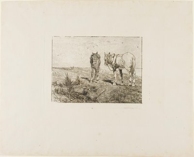 马匹休息 作者 乔凡尼·法托里（Giovanni Fattori）