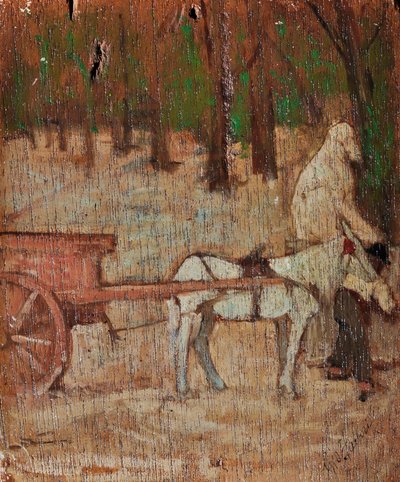 罗马门外的印象，约 1868-70 年（木板油画） 作者 乔凡尼·法托里（Giovanni Fattori）