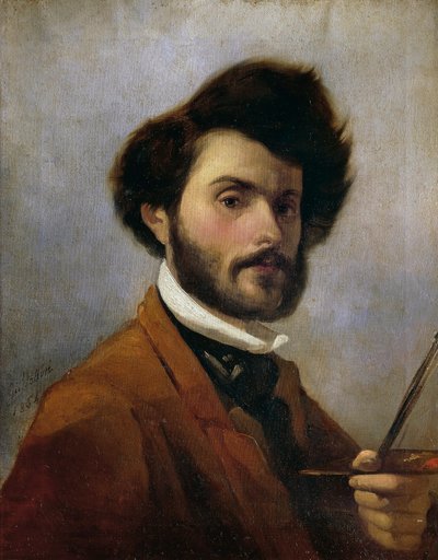 意大利，佛罗伦萨，29岁时的自画像 作者 乔凡尼·法托里（Giovanni Fattori）
