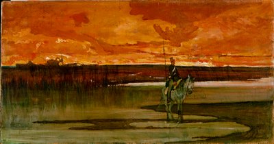 河上的守望者 河上的守望者。 乔瓦尼·法托里 (Giovanni Fattori) (1825-1908) 1885-1890 年太阳 27x57 厘米佛罗伦萨现代艺术画廊 (Galleria d