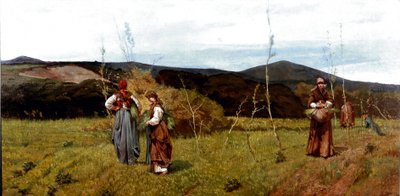 收获时田地里的农民macchiaiole。Giovanni Fattori (1825-1908)的画作 1866-1867 Dim.90x180厘米 米兰，私人收藏 作者 乔凡尼·法托里（Giovanni Fattori）