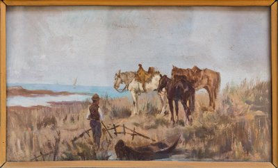 等待（面板油画） 作者 乔凡尼·法托里（Giovanni Fattori）