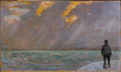 海上落日 作者 乔凡尼·法托里（Giovanni Fattori）
