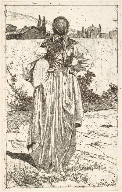 辉长岩的女人 作者 乔凡尼·法托里（Giovanni Fattori）