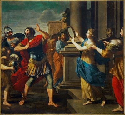 耶弗他与女儿相认（布面油画） 作者 乔瓦尼·弗朗切斯科（1610-62）罗曼内利