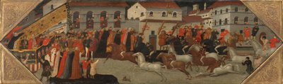 来自卡松（Cassone）的画板：1418年佛罗伦萨街头的派力奥比赛。 作者 乔凡尼·弗朗切斯科·托斯卡尼