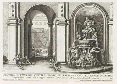 Fontein in een binnenplaats van het Palazzo Doria Pamphilj te Rome 喷泉
位于亲王新宫大庭院中的喷泉（......）（文物标题）
Le fontane ne palazzi e ne giardini di Roma（系列标题）
古罗马的喷泉 作者 乔瓦尼·贾科莫·德罗西