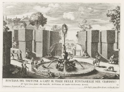 罗马西里蒙塔纳别墅中的三联藻井
Fontana del tritone a capo il viale della fontanelle nel giardino（......）（标题见实物）
罗马宫殿和花园中的囟门（系列标题）
古建筑中的囟门和门窗 作者 乔瓦尼·贾科莫·德罗西