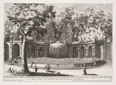 罗马的喷泉》（Le fontane di Roma），第四卷，第 7 版：提布尔提那西庇阿喷泉（Fontana della Sibilla Tiburtina） 作者 斯坦佩里亚·乔瓦尼·贾科莫·德·罗西