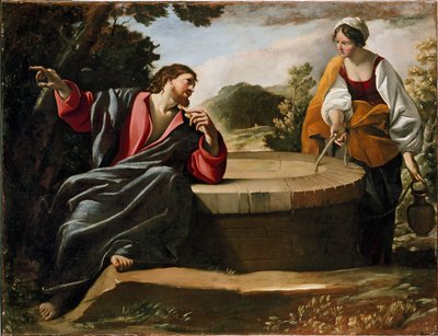 基督和撒玛利亚的女人，1620年代末 作者 乔凡尼·兰弗兰科（Giovanni Lanfranco）
