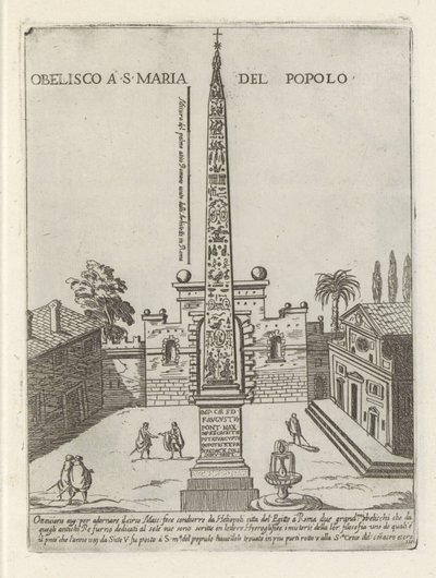 罗马人民广场上的埃及拉美西斯二世方尖碑
S. Maria del Popolo 的方尖碑（物上标题）
罗马的现代和古代纪念碑和建筑（系列标题）
Ornamenti di fabriche antichi et moderni dell