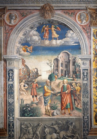 Giovanni Maria Falconetto (1468-1535) 的壁画，十二宫宫，Palazzo D