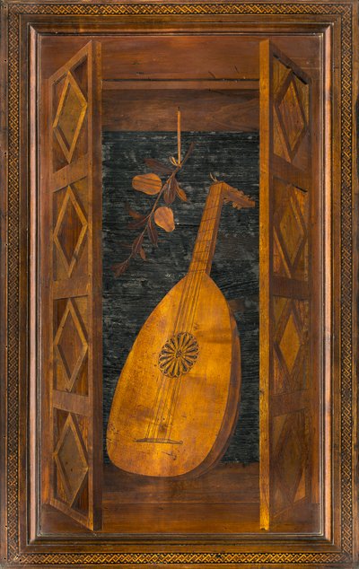 Lignaean Canonical 合唱团，由 Giovanni Maria Platina 镶嵌，1484 年，Superior Stall 作者 乔瓦尼·玛丽亚·普拉蒂纳