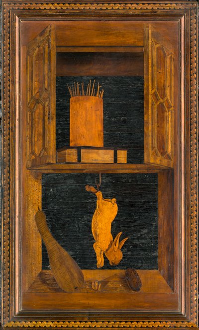 Lignaean Canonical 合唱团，由 Giovanni Maria Platina 镶嵌，1484 年，Superior Stall 作者 乔瓦尼·玛丽亚·普拉蒂纳