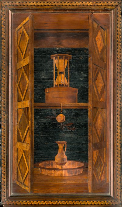 Lignaean Canonical 合唱团，由 Giovanni Maria Platina 镶嵌，1484 年，Superior Stall 作者 乔瓦尼·玛丽亚·普拉蒂纳