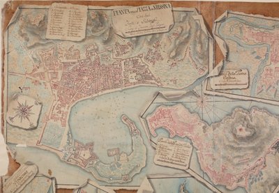 墨西拿广场的平面图，1753年。 作者 乔瓦尼·奥托内·迪伯杰
