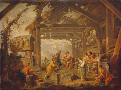 库马·西比尔（Cumaean Sibyl）预言了基督的诞生，1738年 作者 乔瓦尼·保罗·帕尼尼