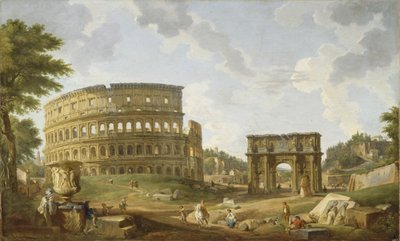罗马斗兽场的视图，1747年 作者 乔瓦尼·保罗·帕尼尼