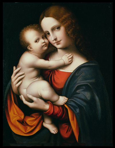 麦当娜与圣子（面板油画） 作者 Giovanni Pietro Rizzoli Giampietrino