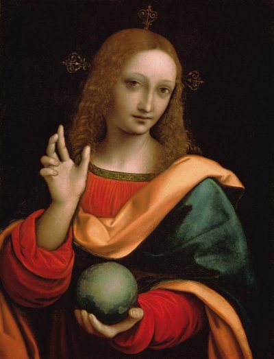 世界的救世主（蛋彩画板） 作者 Giovanni Pietro Rizzoli Giampietrino
