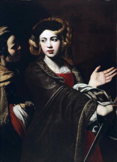 朱迪思与乔瓦尼 (1603-c. 1656) 的 Holofernes par Ricca 的头像。 布面油画，尺寸：103x76，约 1637-1640 年，萨勒诺教区博物馆 作者 乔凡尼·里卡（Giovanni Ricca）