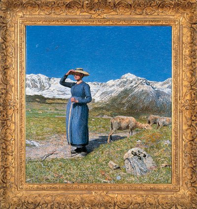 阿尔卑斯山的正午 作者 Giovanni Segantini