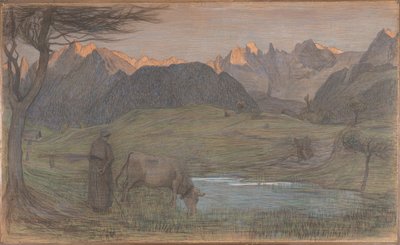 La Vita "的研究 作者 乔凡尼·塞甘蒂尼（Giovanni Segantini）