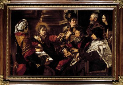 基督和医生乔瓦尼·塞罗丁（Giovanni Serodine，1600-1630 年）17 世纪的绘画作品。 1,45x2,24 m 巴黎，卢浮宫 作者 乔凡尼·塞洛丁