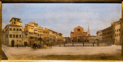 佛罗伦萨圣克罗齐广场 作者 乔凡尼·西格里尼（Giovanni Signorini）