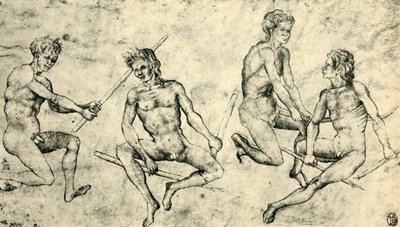 五位裸体男人，15世纪中叶，1943年。 作者 乔瓦尼·迪·保罗