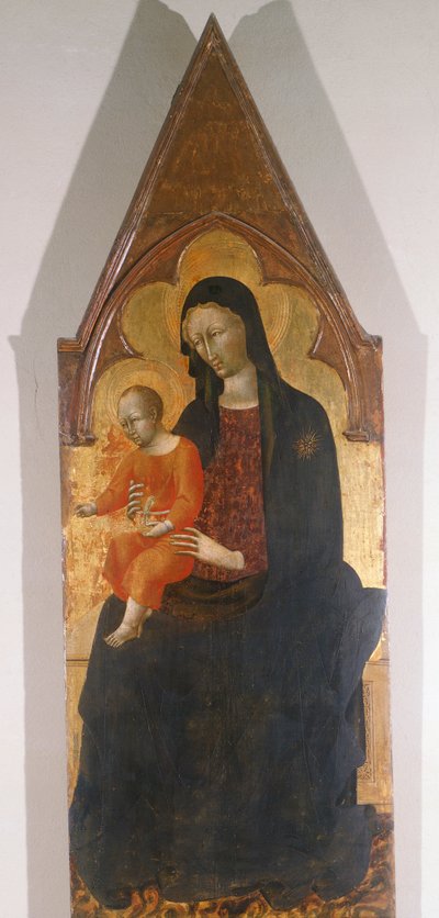 麦当娜与孩子，多联画细节，乔瓦尼·迪·保罗（Giovanni di Paolo，约 1403-1482 年）创作 作者 乔瓦尼·迪·保罗