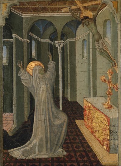 锡耶纳（Siena）的圣凯瑟琳（Saint Catherine） 1447-65。 作者 乔瓦尼·迪·保罗