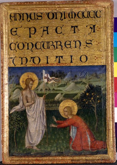 Noli me tangere，c.1450（杨木上的蛋彩画） 作者 乔瓦尼·迪保罗·格拉齐亚