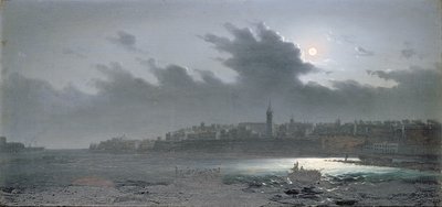 马耳他看法在港口在晚上，1876年 作者 吉罗拉莫·詹尼