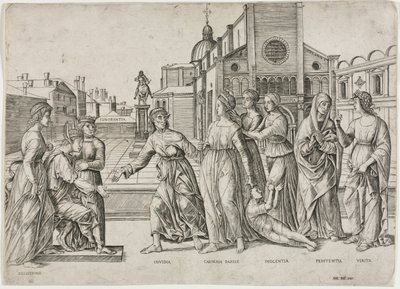 Apelles的Calumny，c。 1500-1506。 作者 吉罗拉莫·莫塞托