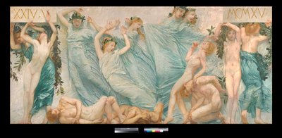 双联画：Risveglio 朱利奥-阿里斯蒂德-萨托里奥（1860-1932 年）的绘画 1906 年 尺寸 180.5 x 398.5 厘米 私人收藏（双联画，朱利奥-阿里斯蒂德-萨托里奥的绘画 私人收藏） 作者 朱利奥·阿里斯蒂德·萨托里奥