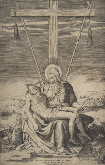 戈尔加达十字架下的皮耶塔，1547年。 作者 朱利奥·博纳松