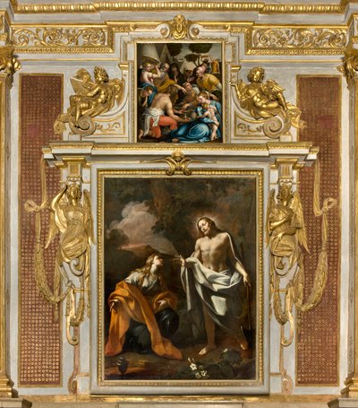 圣母玛利亚教堂，第一跨度北侧，Noli me tangere, Giovanni Angelo Borroni, 基督向抹大拉的显灵 1750, Giulio Campi, Manna Collection 1569 作者 朱利奥·坎皮（Giulio Campi）