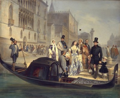 威尼斯的托尔斯泰家族，1855年 作者 朱利奥·卡利尼（Giulio Carlini）