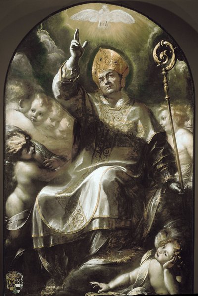 St Charles Borromeo in Glory（布面油画 作者 朱利奥·塞萨雷·普罗卡西尼
