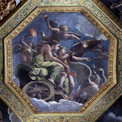 愤怒的维纳斯将 Psyche 委托给丘比特惩罚她。Giulio Pippi de